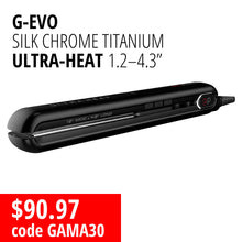 Load image into Gallery viewer, GA.MA Professional G-EVO Silk Chrome Titanium Ultra-Heat 1.2x4.3"